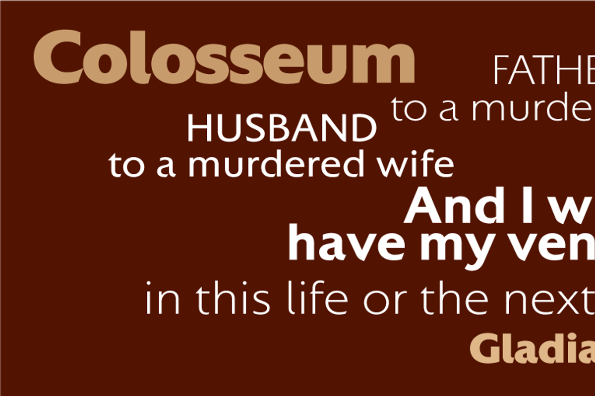 Colosseum, a Sans Serif Font by Alan Meeks Collection