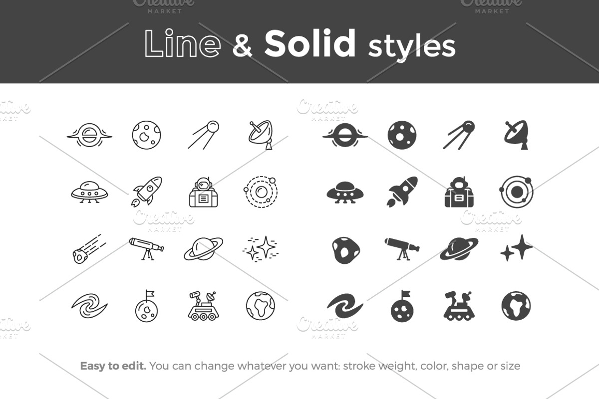 Space Icons, a Solid Icon by filborg (Photo 2 of 2)