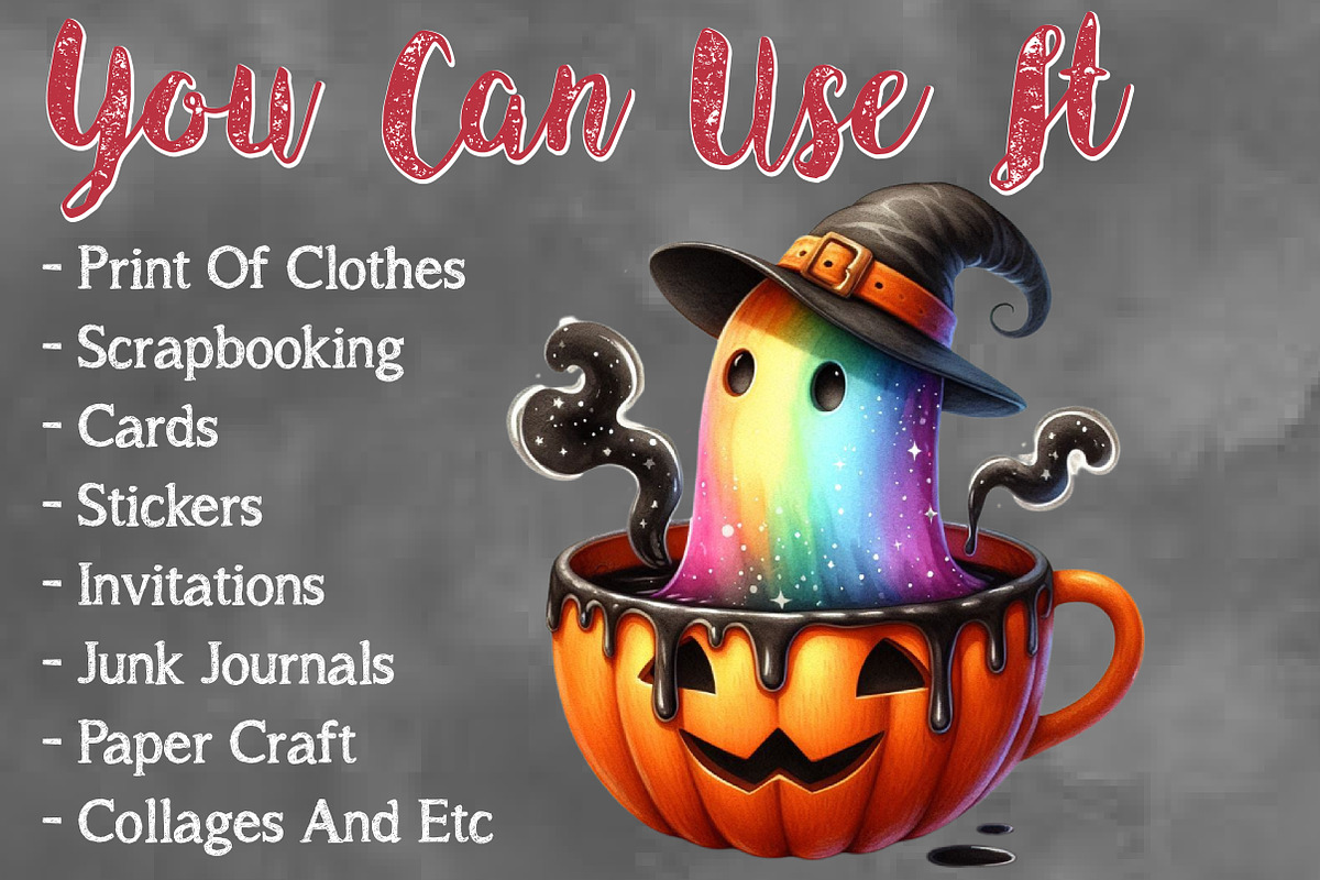 Halloween Hot Cocoa Ghost, a Seasonal Illustration by Craft Nest (Photo 5 of 5)