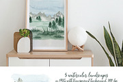 Mountains Woodland Animal Watercolor, an Animal Illustration by Catch the Dream Art (Thumbnail 4 of 9)