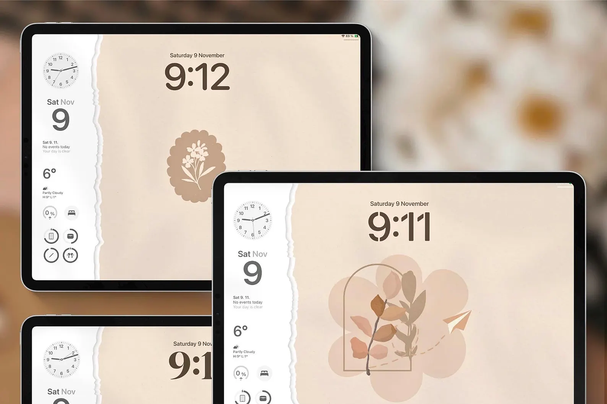 Brown iOS Wallpaper Icons Theme, a Background Graphic by BeeRubby (Photo 4 of 10)