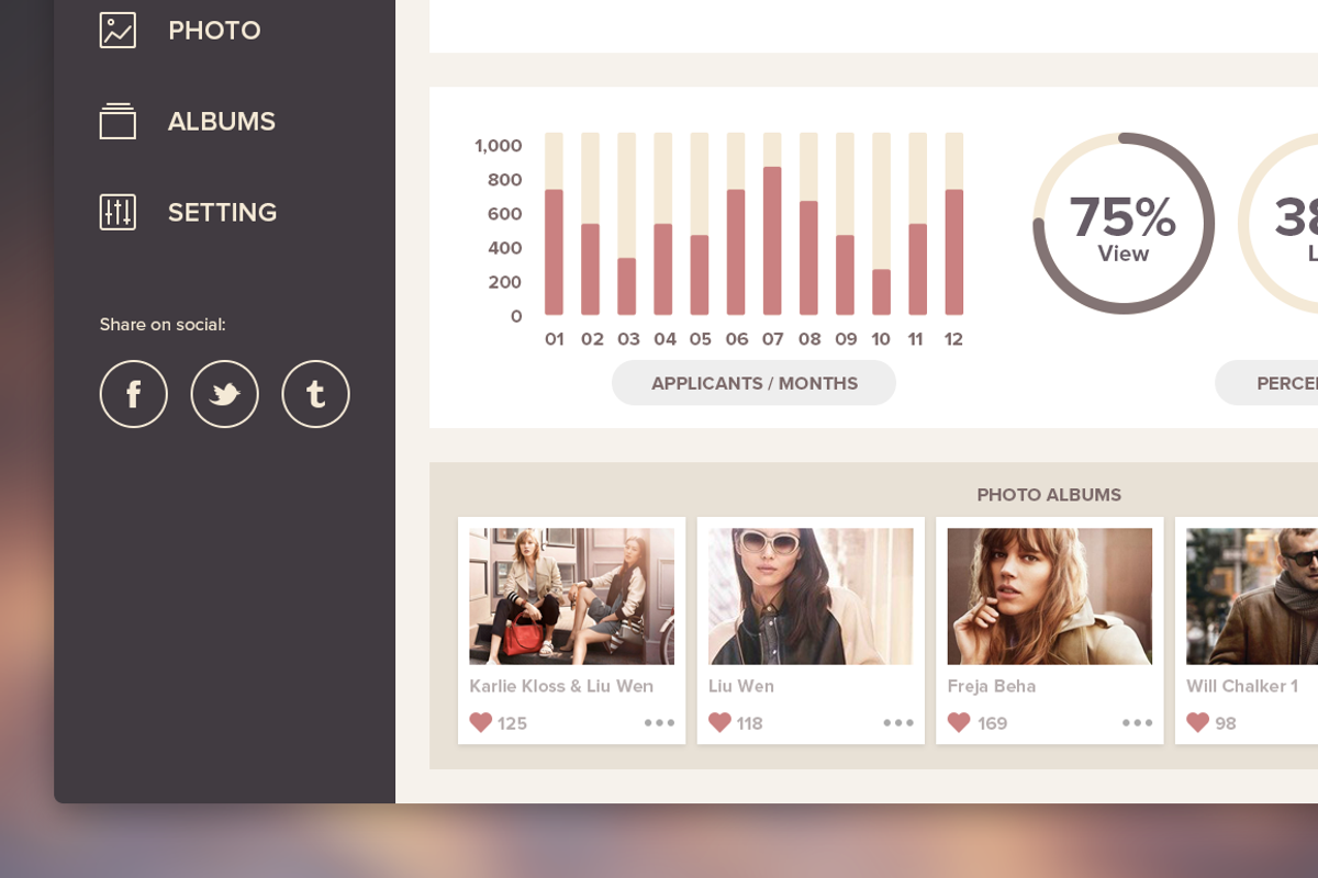 Fashion Dashboard, an UI Kit Template by Sunbzy (Photo 5 of 5)