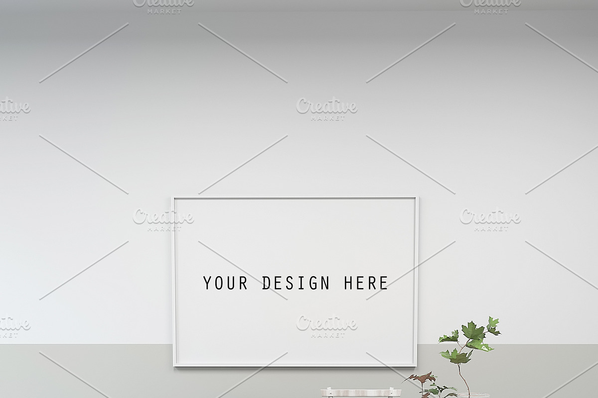 Interior mockup with frame, a Product Mockup by 2D/3D (Photo 2 of 8)