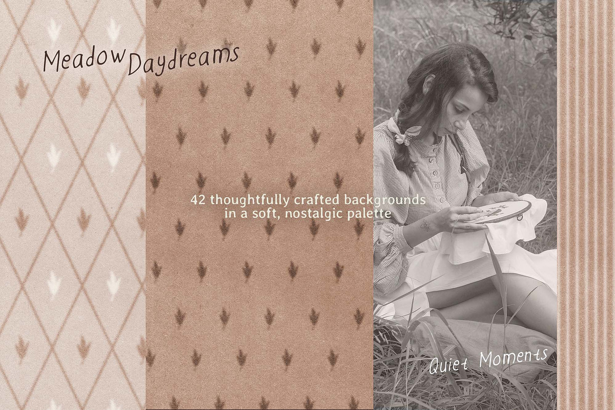 Meadow Notes Floral Backgrounds, a Background Graphic by DigARTbyHavroshka (Photo 4 of 10)