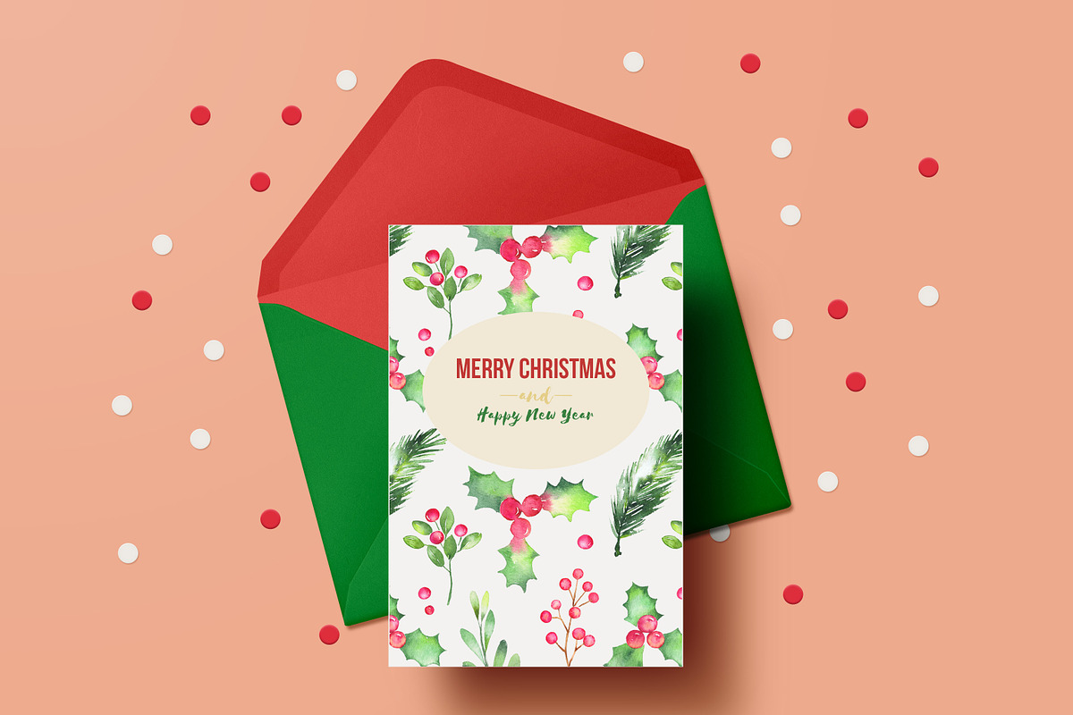 Watercolor Christmas set, Holiday, a Decorative Illustration by Vivitta (Photo 5 of 8)