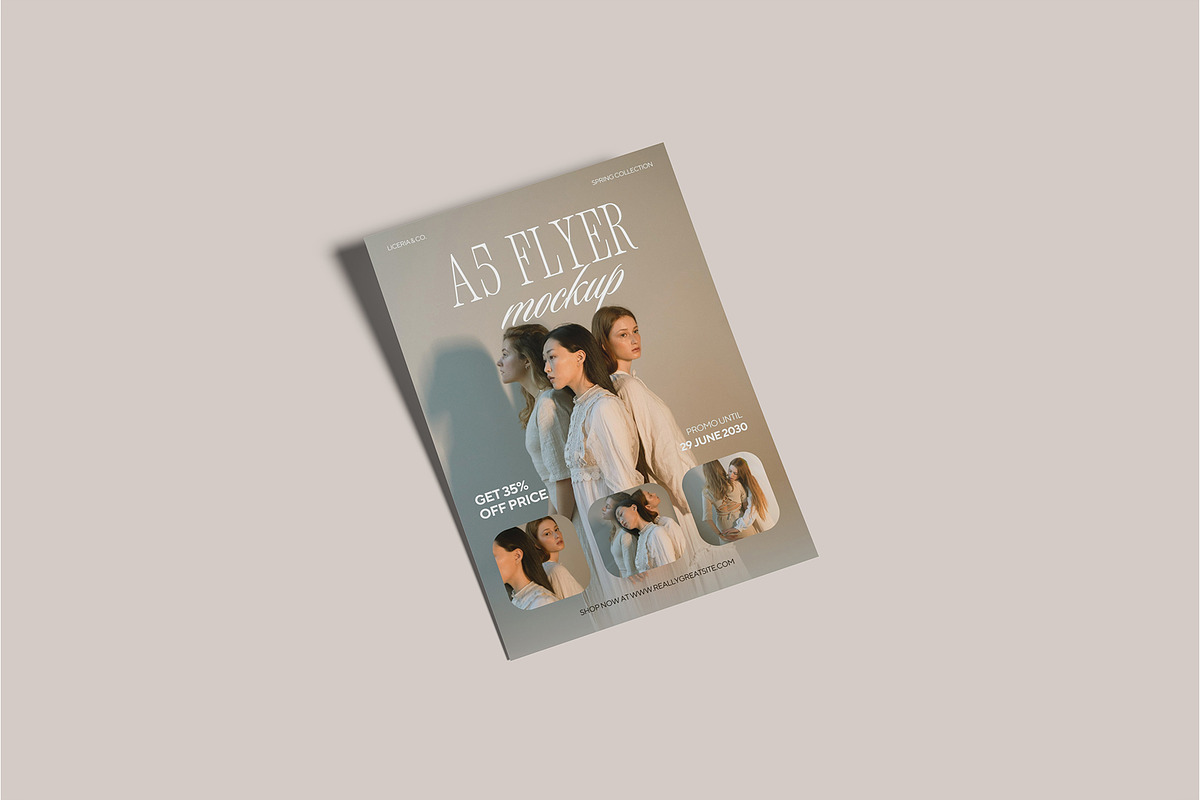 A5 Flyer Mockup, an Advertising Mockup by Bangdastudio (Photo 5 of 8)