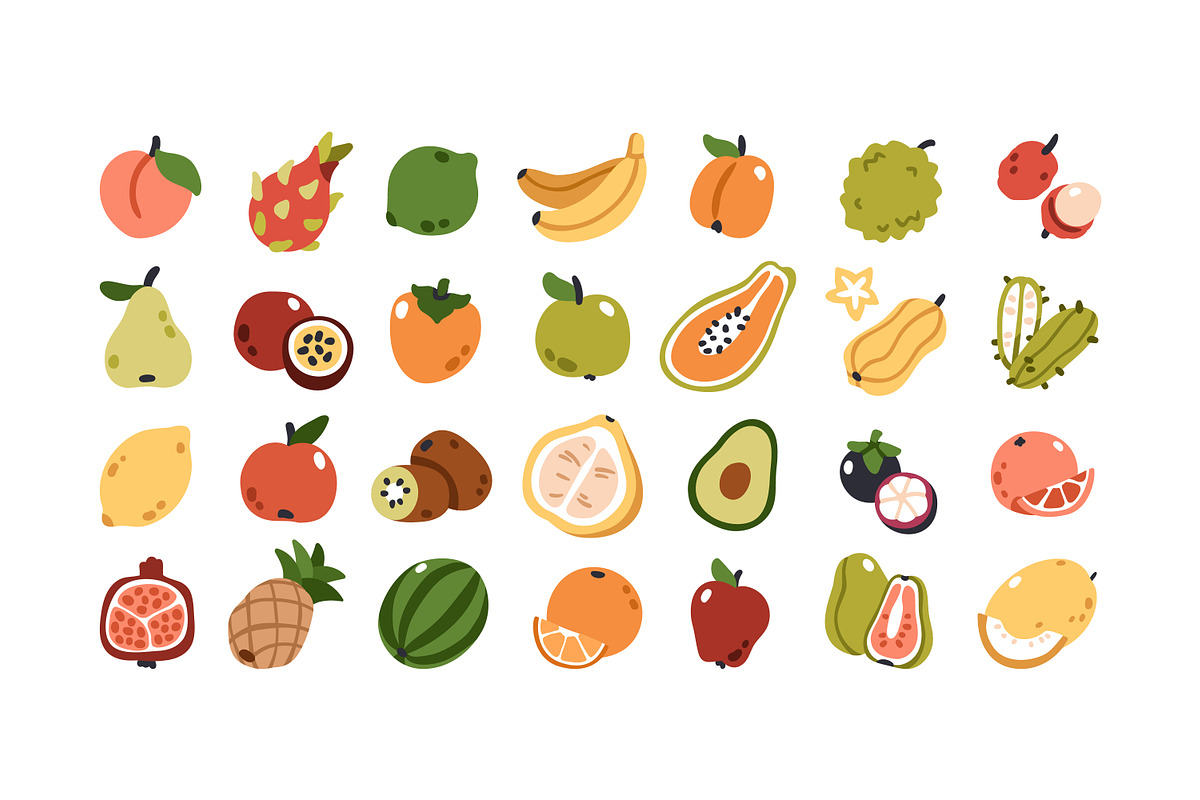 Food, groceries icons, big set, a Food Illustration by Good Studio (Photo 5 of 11)