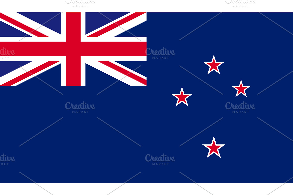 Newzealand flag vector Illustration, an Illustration by Team_Ultra_Graphics
