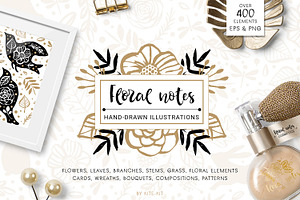 400+ Hand drawn Nature Elements Pack