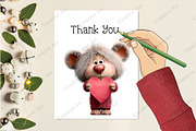 Whimsical Valentine Teddy Bear Clipa, an Illustration by Creative Art (Thumbnail 7 of 9)