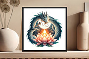 Watercolor Japanese Dragon Clipart, an Illustration by DreamCafeArt (Thumbnail 5 of 7)