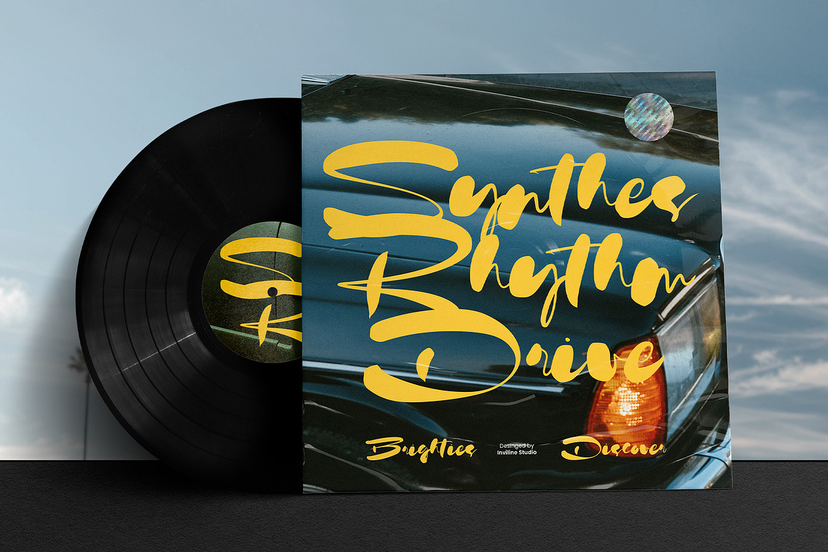 Bostania - Bold Brush Font, a Handwritten Font by Inviline.co (Photo 6 of 10)
