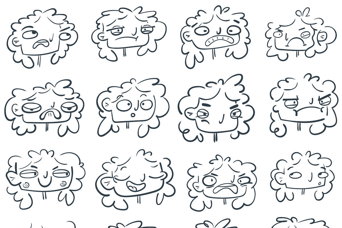 Emotionalicious - 140 faces, an Illustration by Teeshoom Studio (Photo 4 of 4)