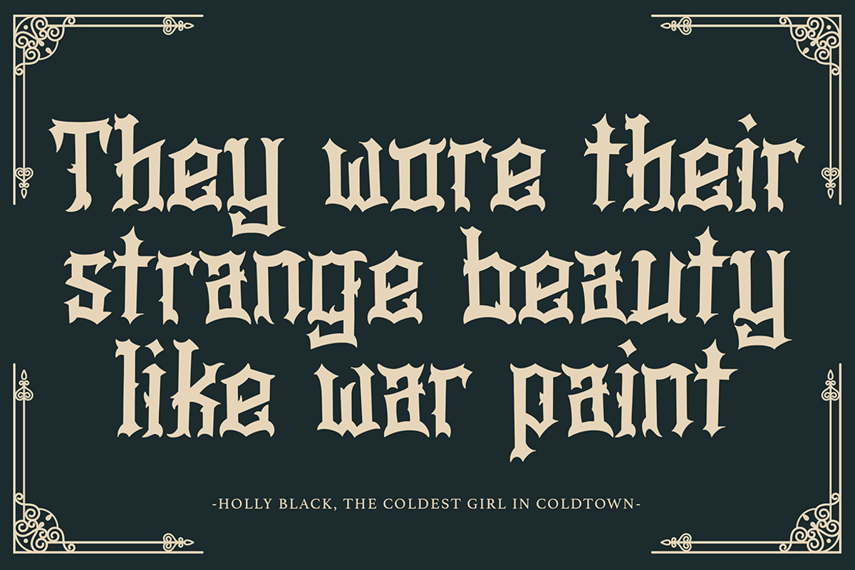 Stopher - Blackletter Font, a Blackletter Font by AQR Studio (Photo 12 of 12)