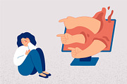 Victim of Teasing and Bullying, an Education Illustration by Mary Long (Thumbnail 1 of 4)