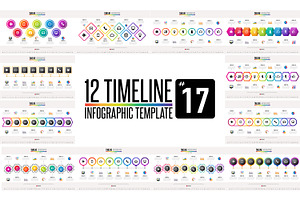 Timeline Infographic Template Set 17