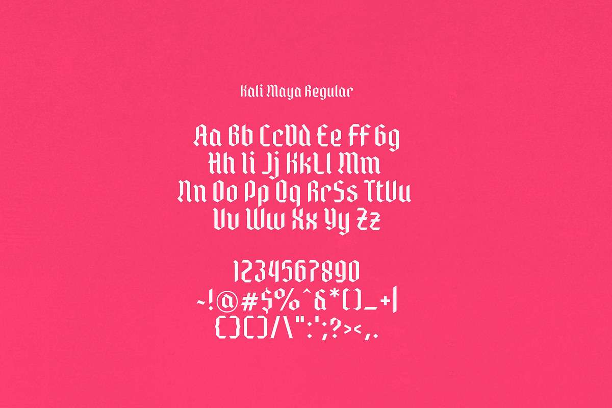 Kali Maya | Variable Gothic Typeface, a Blackletter Font by creativemedialab (Photo 8 of 12)