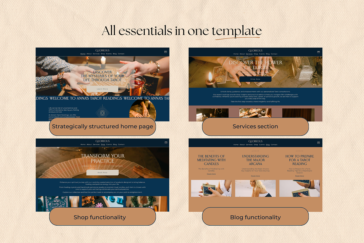 Website Template Tarot GLORIUS, a Squarespace Template by JulsIst (Photo 9 of 12)