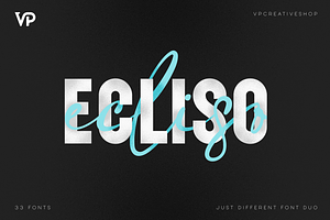 SALE! Ecliso - Sans And Script Fonts