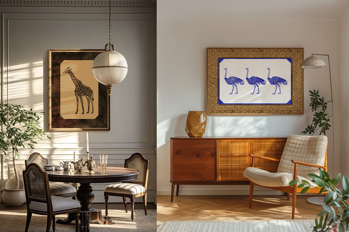 Colonial style Animals posters, an Animal Illustration by Garden in frame (Photo 11 of 11)