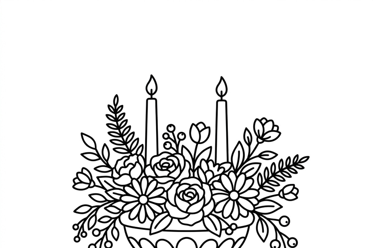 40 Christmas Dinner Table Icons, an Outline Icon by adenpinkstore (Photo 12 of 20)