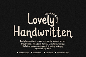 Lovely Handwritten Font, a Handwritten Font by MaxArt Foundry
