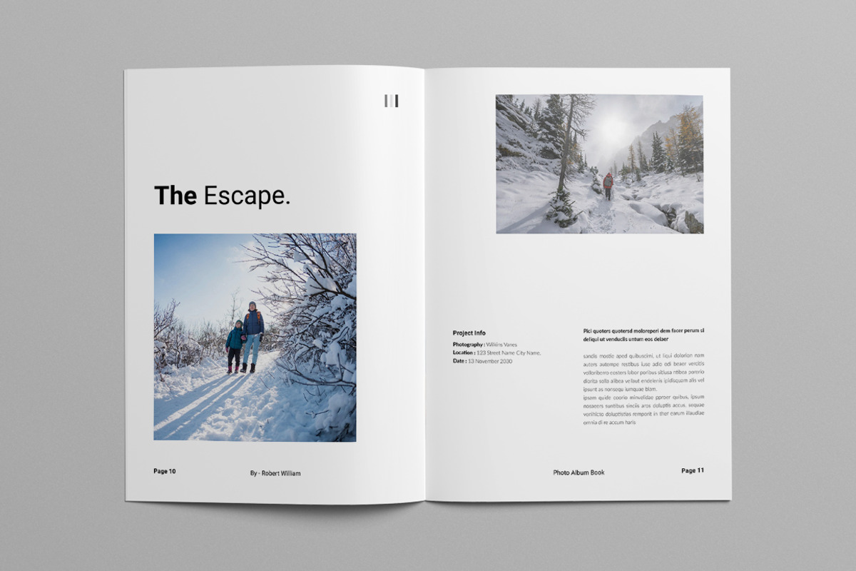 Photo Book Layout | Canva, a Brochure Template by Pixelpick (Photo 6 of 9)