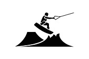 Water Ski Silhouette Vector Bundle, an Illustration by Designs_River (Thumbnail 9 of 51)