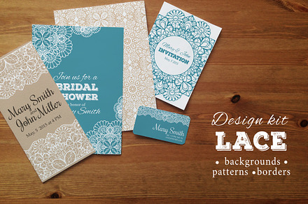 Lace design kit: patterns, borders