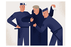 Police inspection, a Person Illustration by Good Studio