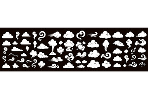 Stylized white smoke, steam, and, an Object Illustration by ZinetroN