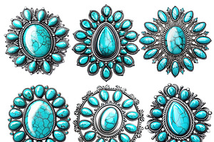 Western Turquoise Gemstone Clipart