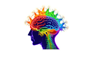 Illustration of a human head and brain. Thinking concept. Neurol, a Health & Medical Photo by José Manuel Gelpi