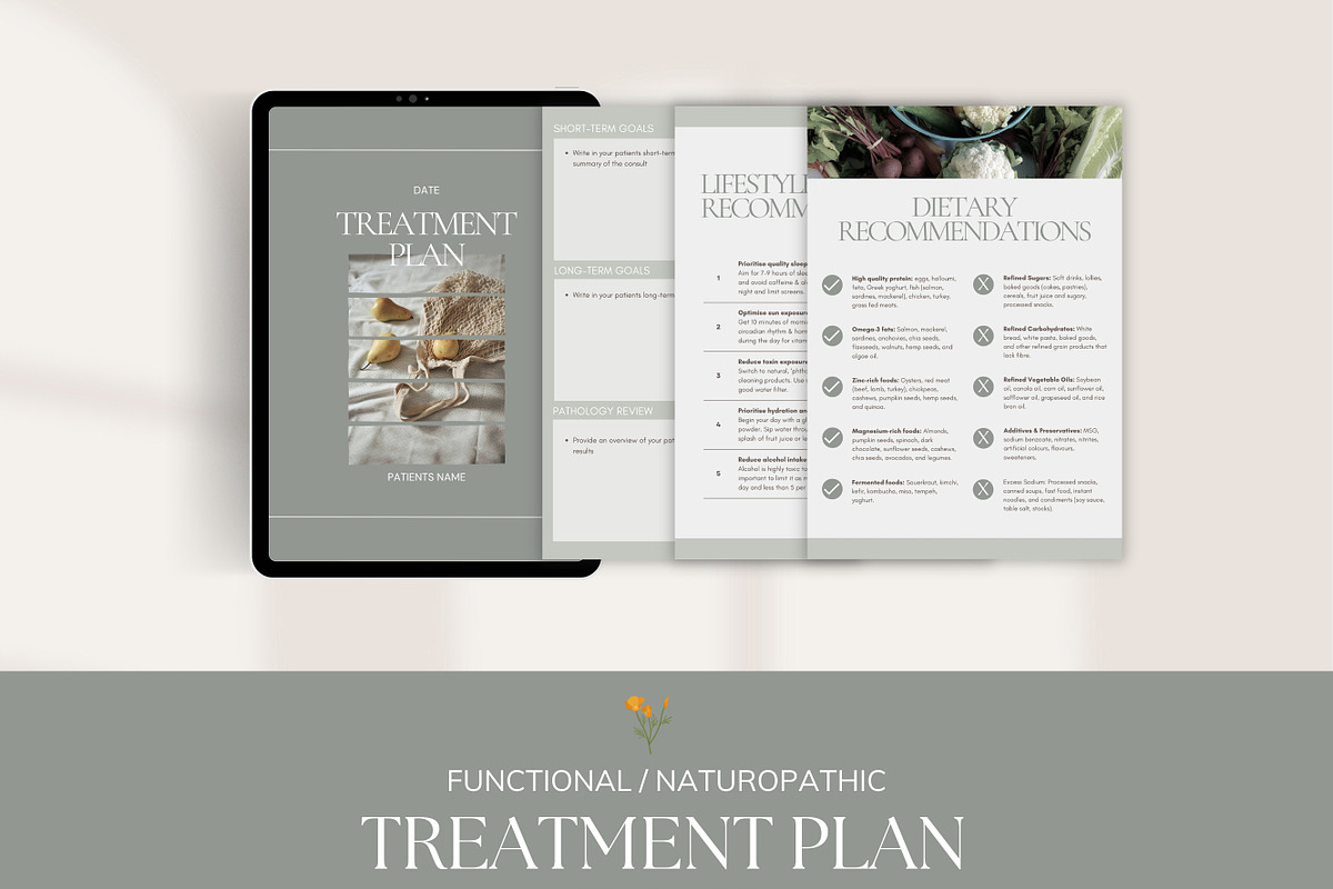 Treatment Plan Canva Template, a Branding & Logo Template by Naturopath Hub (Photo 1 of 10)