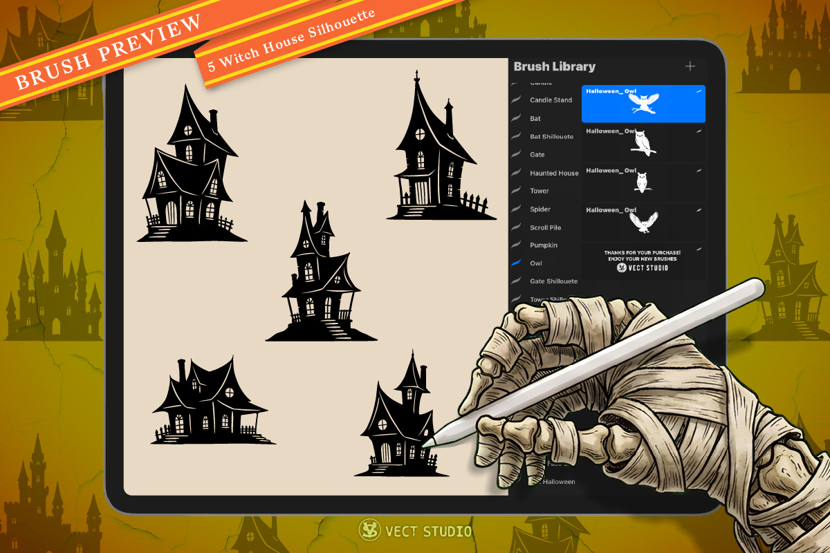 Halloween 209 Stamps Collection, a Brush Add-On by vectstudio (Photo 28 of 39)