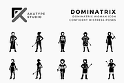 Dominatrix Woman Icon Collection, a Solid Icon by Akatype Studio (Thumbnail 1 of 3)