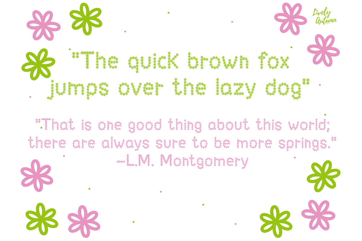 Floral Font, a Symbol Font by LivelyAutumn11.11 (Photo 4 of 4)
