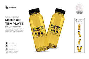 Tumbler Bottle Mockup Template, a Household Mockup by DesignRushMarket