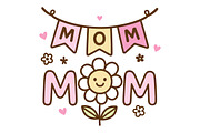 Cute Mom Banner SVG, an Object Graphic by Creative Art (Thumbnail 1 of 6)