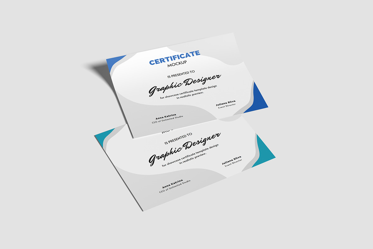 Certificate Mockups, an Advertising Mockup by graphiccrew (Photo 7 of 10)