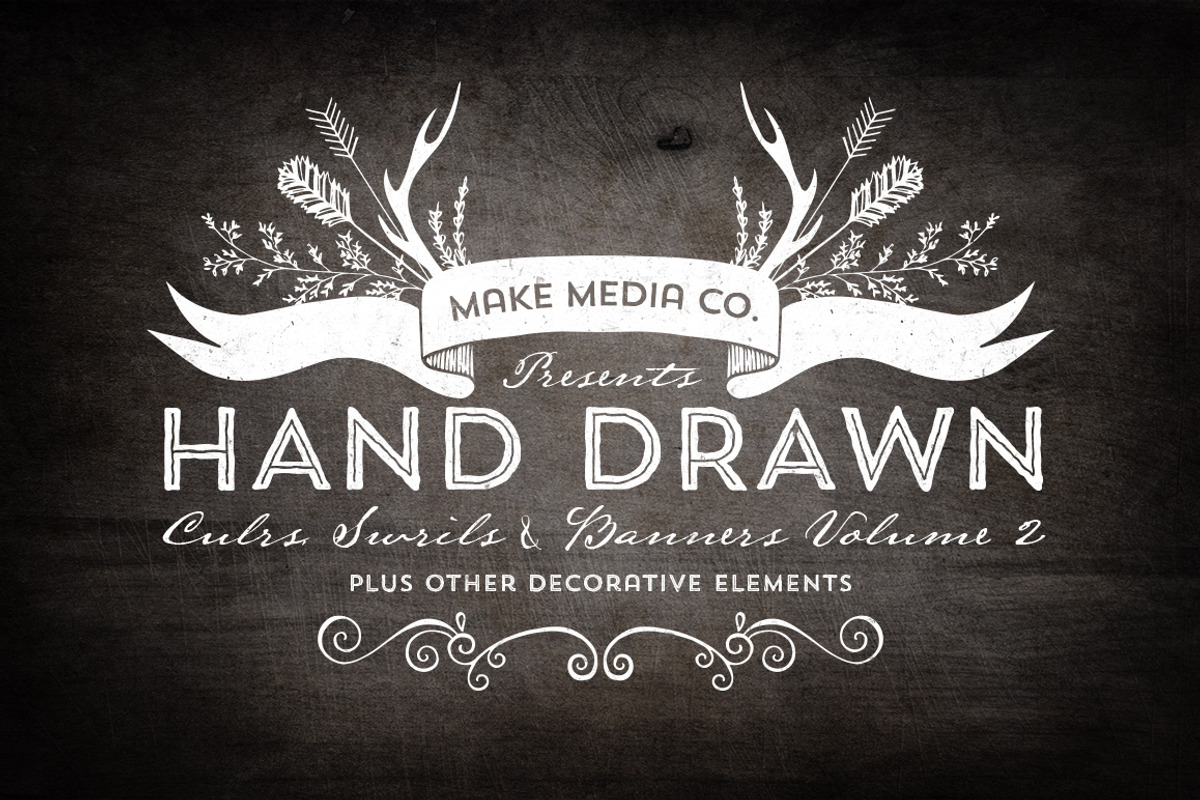 Hand Drawn Curls & Banners MEGAPACK, an Illustration by Callie Rian & Co. (Photo 3 of 5)