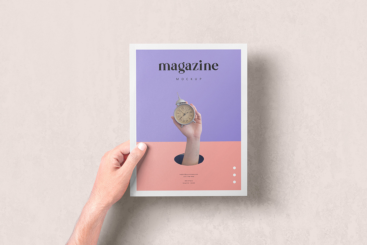Magazine Cover Mockup, a Product Mockup by DesignNeutrons (Photo 1 of 6)