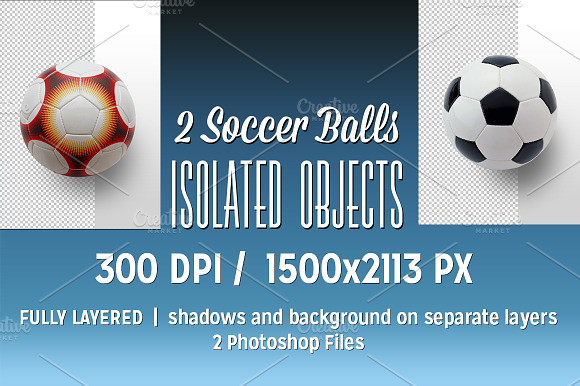 2 Soccer Balls as Isolated Objects preview 4