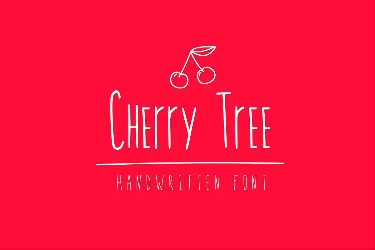 Font Cherry Tree, a Script Font by BerryCaty (Photo 1 of 11)