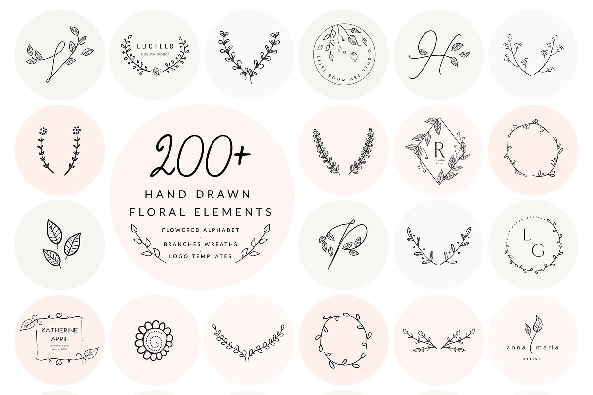 SALE Line Art Floral Graphic Bundle, a Graphic by Olya Creative (Photo 19 of 23)