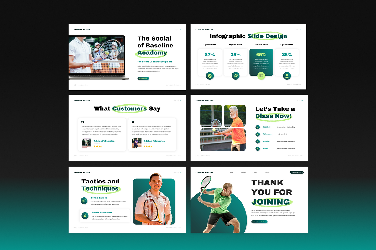 Tennis Sports Keynote, a Presentation Template by Annora Studio (Photo 3 of 7)