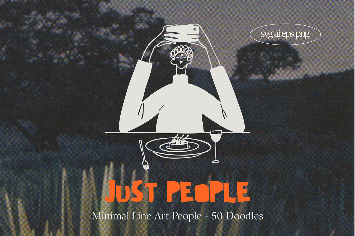 Just People: Minimal Line Art, a Person Illustration by Veyla (Photo 2 of 11)