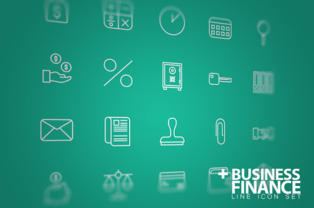Business and Finance Line Icon set