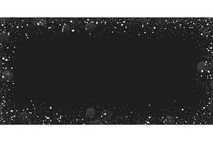 Black frame with silver glitter and, an Illustration by art PVP - market