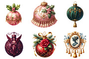 Victorian Christmas Balls Clipart, an Illustration by DreamArtGraphic (Thumbnail 4 of 6)